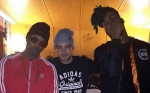 One Direction's Liam Payne Hits Studio With Juicy J, TM 88