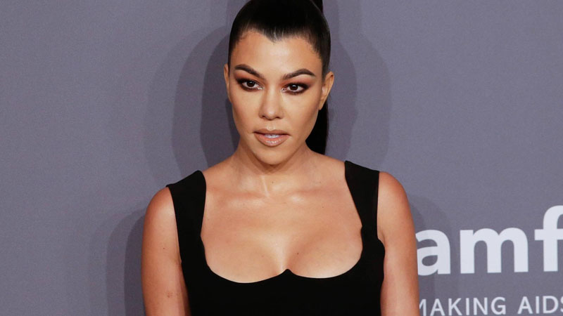  Kourtney Kardashian Is The Only Person Who Can Pull Off A Mesh Top Like This—Did We Mention It’s Completely Sheer?!