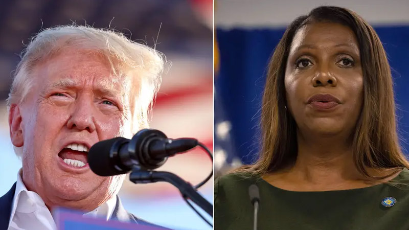  Former President Trump says he is suing New York Attorney General Letitia James