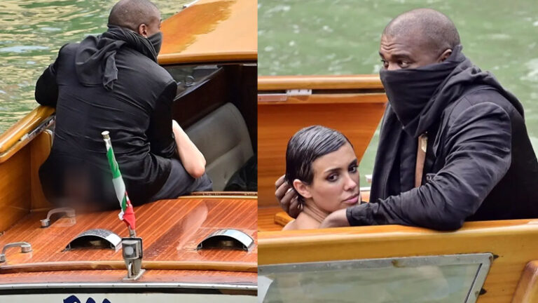 Kanye West S Unexpected Wardrobe Malfunction During Venice Boat Ride