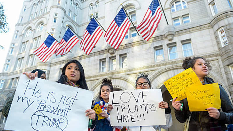 Protest outside Trump Hotel