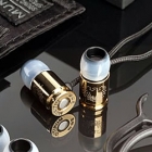  Ear Headphones Shaped Like Bullets with Gold Titanium-coated at CES 2013