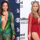  Jennifer Lopez recreates Famous Grammys look in Plunging Chiffon dress and Knickers 14 YEARS later