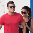  Michelle Keegan Wears Form Fitting LBD Guzzles beer Fianc Mark Wright Mediterranean Cruise