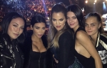 Kim, Khloe, Kendall and Cara Delevingne in LA