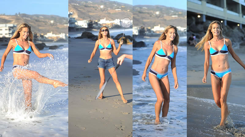 Denise Richards Shows Off Her Bikini Body on Malibu Beach