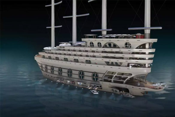 Galleon Gigayacht concept by Steve Kozloff