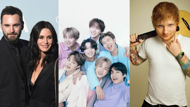  Courteney Cox celebrates BTS’ Permission to Dance TOPPING Hot 100 co written by Ed Sheeran & BF Johnny McDaid