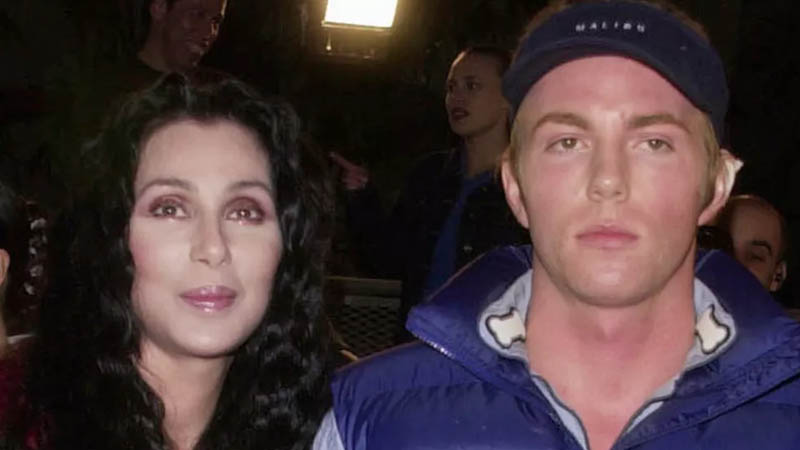 Cher with son
