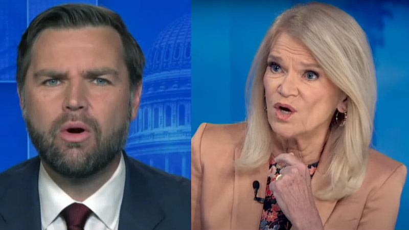 JD Vance and Martha Raddatz