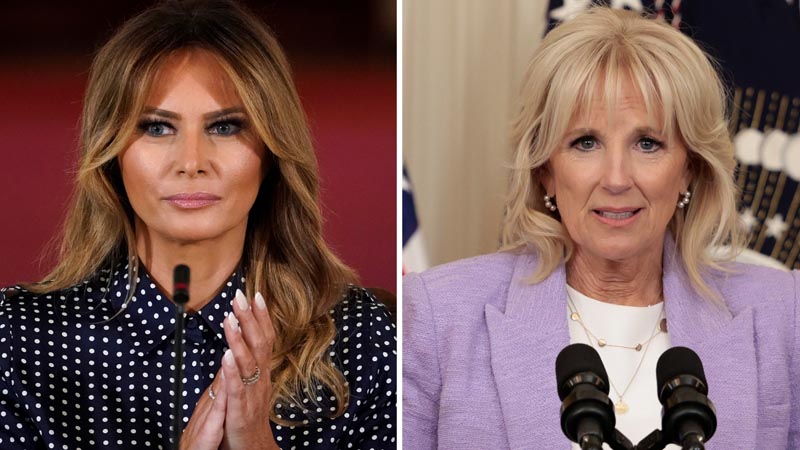 Melania Trump and jill biden